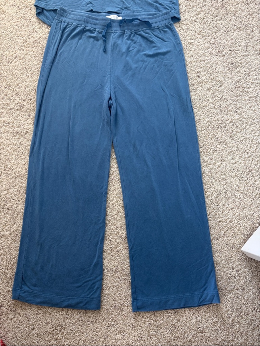 LAKE Relax Pants Set in Dusty Blue Pajama Loungewear Set Large - Picture 4 of 8